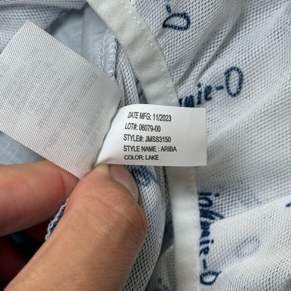 Johnnie-O Ariba Blue Lake Swim Trunks Size XL GUC Patterned - Picture 9 of 10